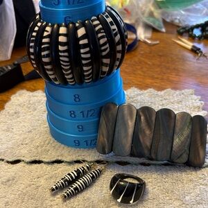 Wood & shell bracelets